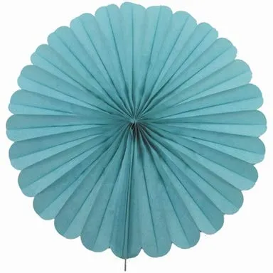 Creativery 1 Papierfächer 35cm (helltürkis/Aqua 314) / Deko Papier Fächer Rosetten Blumen Raumdeko Papierrosetten Hängedeko
