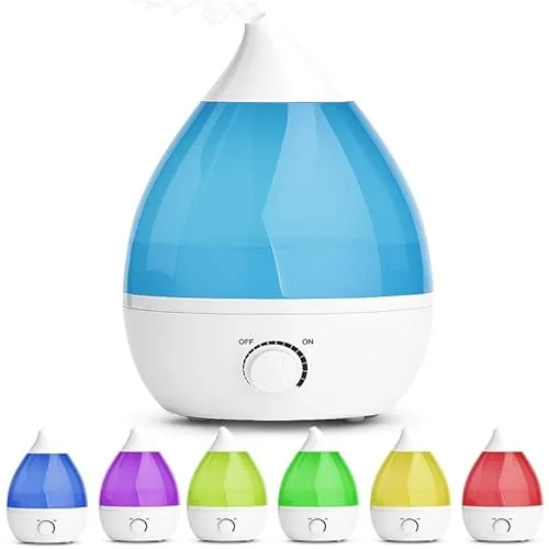 Retoo Luftbefeuchter und Aroma Diffuser mit 7 Farben LED - Duftöldiffusoren mit 2,6L Kapazität, leise Betriebsweise und 4 Modi, ideal für Schlafzimmer und Büro, schafft eine entspannende Atmosphäre mit ätherischen Ölen.