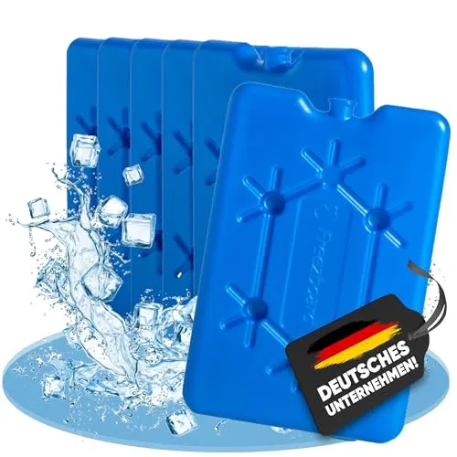 NEMT 6X Flacher Kühlakku 200 ml Kühlakkus 11 x 16,5 x 1,5 cm Kühlelemente Kühltasche Kühlbox