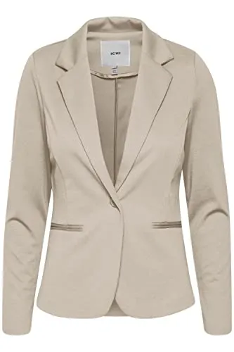 Ichi Jackenblazer Kate - Eleganter Beiger Blazer in Größe XL - Business-Mode mit 74% Polyester für hohen Tragekomfort und eine perfekte Passform - ideal für professionelle Auftritte.