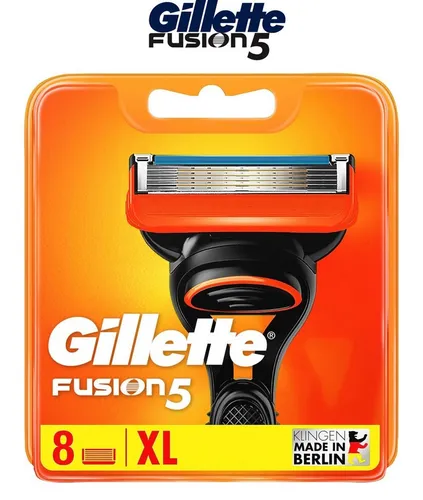 Gillette Rasierklingen Fusion5 - 8 Stück - Rasierklingen für eine gründliche und sanfte Rasur. Mit 5 Präzisionsklingen und integriertem Trimmer erreichen Sie mühelos schwer zugängliche Stellen.