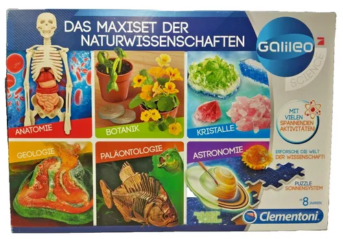 Clementoni 59042 Galileo Lab - Maxi-Set der Naturwissenschaften, spannendes Experimentierset für kleine Wissenschaftler ab 8 Jahren, fördert Neugier und Lernfreude