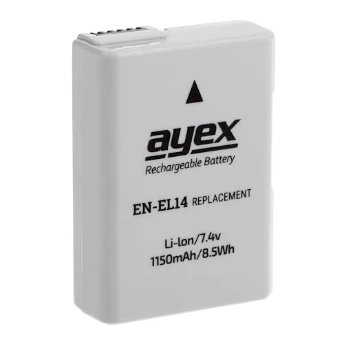 EN-EL14 Akku für zB Nikon D3100 D3200 D5100 P7700 P7100 100% kompatibel
