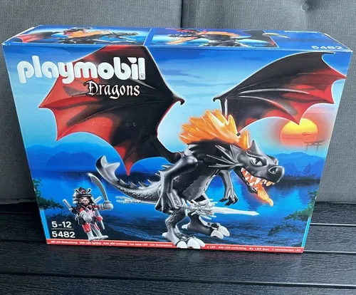Playmobil 5482 Riesen-Kampfdrache mit Feuer-LEDs - Action- & Spielfiguren: Original Playmobil Riesen-Kampfdrache mit beeindruckenden Feuer-LEDs für unvergessliche Abenteuer im Dragons-Universum.