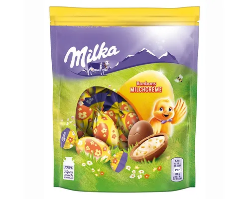 MILKA Schokolade, Milka Bonbons Milchcreme mit Milchcreme und Haselnussstückchen 86g