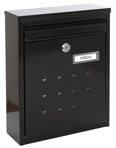 ARREGUI Dime V1324 Briefkasten - Witterungsbeständig und Flach - Wandbriefkasten aus verzinktem Stahl, ideal für DIN A4 Post, schmal und einfach zu montieren, perfekt für individuelle Anlagen.