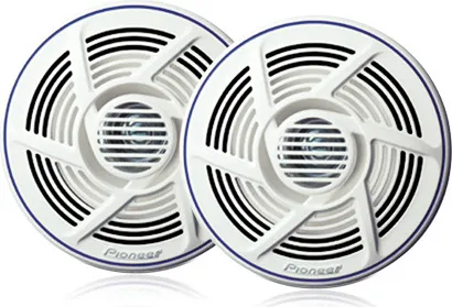 Pioneer TS-MR1600 Boot Marine Lautsprecher 16cm - Marin und wasserdicht, ideal für Boote, mit 25 W Sinusleistung und Doppelmembran-System für klaren Klang.
