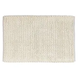 WENKO Badteppich Urdu Ecru - Rutschhemmender Badvorleger - Badematten & Badteppiche: Der Badteppich Urdu überzeugt mit modernem Melange-Effekt, hoher Feuchtigkeitsaufnahme und ist absolut fusselfrei. Ideal für mehr Sicherheit im Badezimmer!