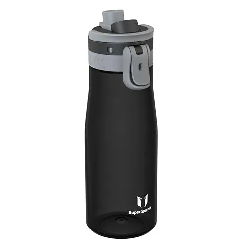 Super Sparrow Trinkflasche 1L - Tritan Wasserflasche - BPA-frei - Ideale Sportflasche - Ein-Klick Schnellfluss TouchGulp Trinkflaschen - Leicht, Nachhaltig