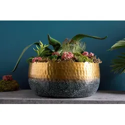 Riess-Ambiente Dekoschale ORIENT 31cm gold - Teppiche und Dekoration, handgefertigte Metall-Dekoschale in elegantem Gold, ideal für stilvolle Akzente in Deinem Wohnzimmer.