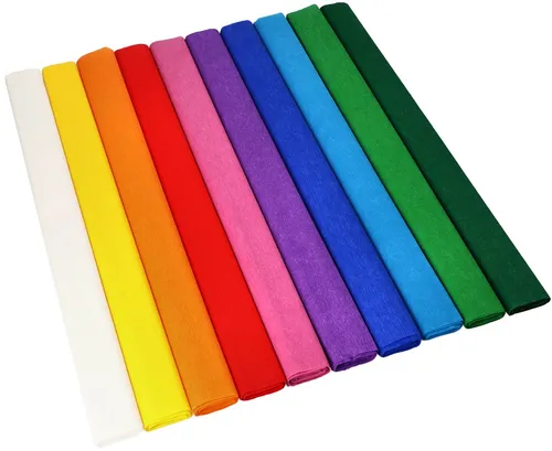 PAPSTAR Krepp-Papier-Rollen 500 mm x 2,5 m sortiert 10 Rollen