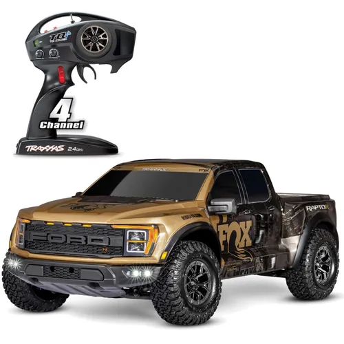 Traxxas Ford F-150 Raptor R Ultimate RTR FOX SE - 1:10 Ready-To-Race Offroad-Rennfahrzeug mit über 100 km/h, detailgetreuer Ford Karosserie und LED-Beleuchtung für actionreiche Abenteuer.