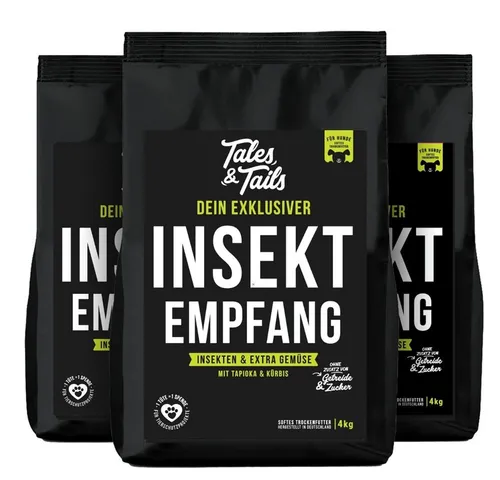 Tales & Tails Softtrockenfutter mit Insektenprotein für Hunde - Exklusives Softtrockenfutter für Hunde mit 53 % Insektenprotein. Ideal für allergische Hunde, ohne Getreide und Zucker. Hohe Akzeptanz und umweltbewusst!