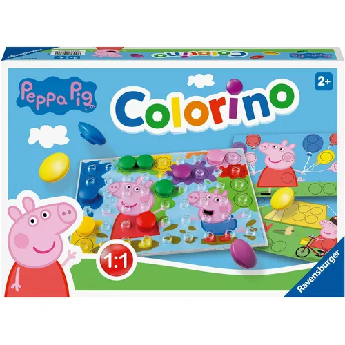 Ravensburger Peppa Pig Colorino Kinderspiel - Gesellschaftsspiel für kreative Kinder, fördert Farben und Formen in 6 Sprachen, ideal für Spielabende mit Freunden und Familie.