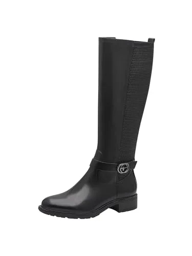 Tamaris Damen Langschaftstiefel 1-25618-43-001 - Wanderschuhe für Damen, aus hochwertigem Kunstleder mit TOUCH-IT Weichfußbett für optimalen Komfort und eine perfekte Passform, ideal für die kalte Jahreszeit.