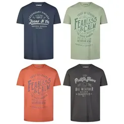 riverso T-Shirt Herren RIVLeon Regular Fit 3XL - Herren-Shirts, komfortables Kurzarm-Tee aus 100% Baumwolle, pflegeleicht und ideal für ganzjährige Freizeitlooks.