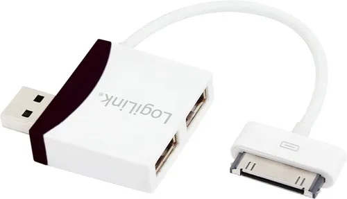 LogiLink USB 2.0 HUB 2-Port mit Dock Connector, 0,1m
