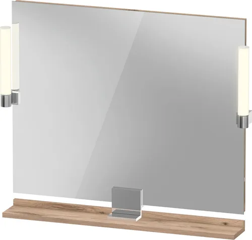Duravit Sivida Spiegel mit Aufsatzleuchte, chrom, 850x650mm von Duravit