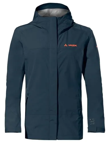 Vaude Damen Women's Elope Jacket, hotchili, Größe 42 - Wanderjacke aus recyceltem Material, wasser- und winddicht, mit verstaubarer Kapuze und optimaler Bewegungsfreiheit dank Unterarmreißverschlüssen – ideal für umweltbewusste Outdoor-Fans.