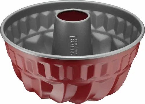 Original Kaiser Classic Plus Gugelhupfform 22cm, runde Gugelhupf Backform in rot, Kuchenform antihaftbeschichtet, gleichmäßige Wärmeverteilung und Bräunung