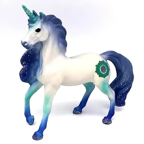 Doyomtoy Einhorn Spielfigur Meereseinhorn Familie,Regenbogeneinhorn,Mythische Pegasus Einhorn Modell Magische Energie Kreatur Solide Farbige Einhorn