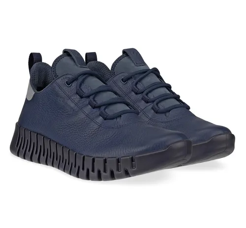 ECCO Sneaker Gruuv Lea GTX – marineblau Damen, Größe 41 - Sneaker mit GORE-TEX-Imprägnierung für optimalen Wetterschutz und innovativer Gummisohle für flexible Bewegungen – ideal für aktive Frauen.