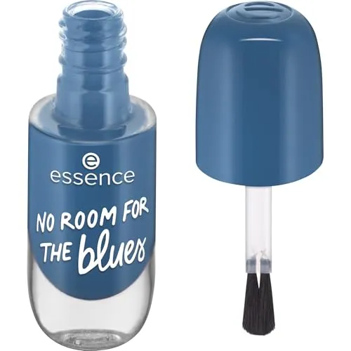 essence gel nail colour, Nagellack, Nr. 74, Blau, langanhaltend, Expressergebnis, schnelltrocknend, glänzend, vegan, ohne Mikroplastikpartikel, ohne Konservierungsstoffe, ohne Parfüm, 1er Pack (8ml)