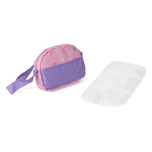 Bayer Chic 2000 Wickeltasche Herzchen lila-rosa TOP