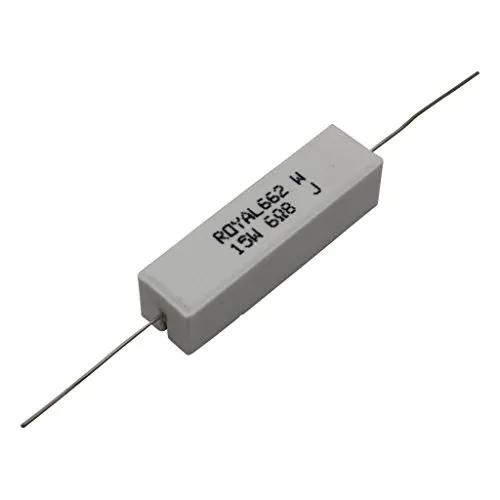 2X PRW0FWJW82JB00 Widerstand: Drahtwiderstand Zement THT 8,2Ω 15W ±5% ROYAL OHM