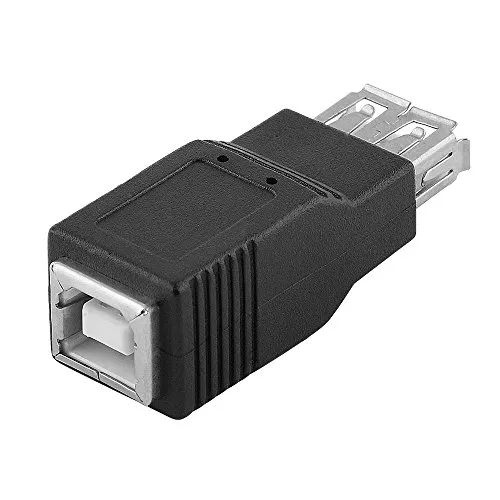 BestPlug 2.0 USB Adapter, A-Buchse Kupplung Weiblich auf B-Buchse Kupplung Weiblich, High Speed, Schwarz