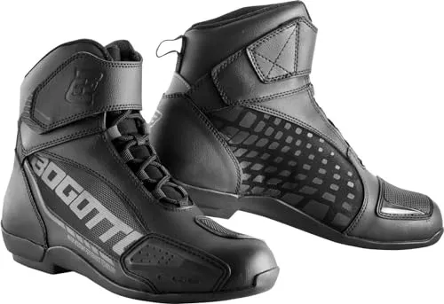 Bogotto GPX WR 2.0 Motorrad Schuhe, wasserdicht, schwarz, Größe 45 - Motorradstiefel mit atmungsaktiver Konstruktion und profilierter Außensohle für optimalen Halt. Ideal für sicheres Fahren bei jedem Wetter.