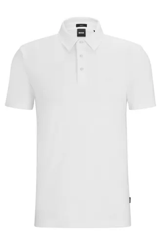 BOSS Herren Palosh 30 Slim-Fit Poloshirt - Stylisches Slim Fit Poloshirt aus hochwertiger Baumwolle mit gummiertem Logo, ideal für einen modernen Look in der Freizeit oder im Büro.