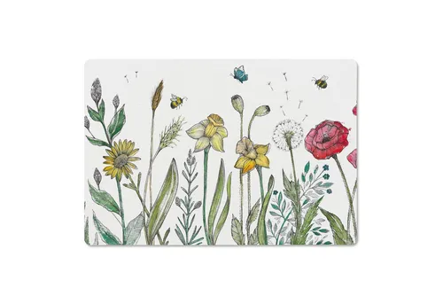 Ligarti Frühstücksbrett Holzbrettchen - Blumenwiese von Ligarti