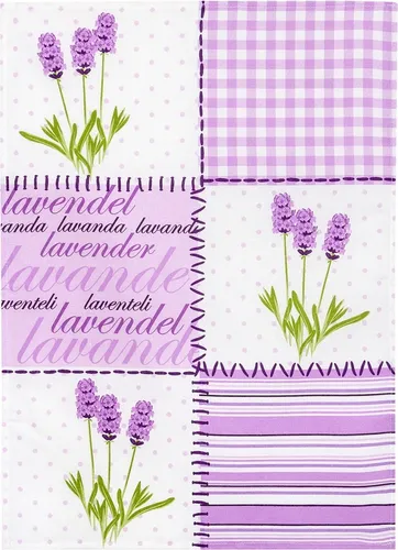 Geschirrtücher 50 x 70 cm  Spültuch Küchentuch Halbleinen Lavendelblüten Kracht
