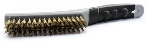 TrendLine Drahtbürste Messing 4Reihig Kunststoffgriff Grillreiniger Metallbürste