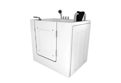 AcquaVapore Badewanne Senioren Sitzbadewanne mit Tür S02-TH-B-R 100x78 cm - Badewanne mit seitlicher Tür für einfachen Einstieg, aus hochwertigem Sanitär-Acryl für Stabilität und Sicherheit, ideal für Senioren.