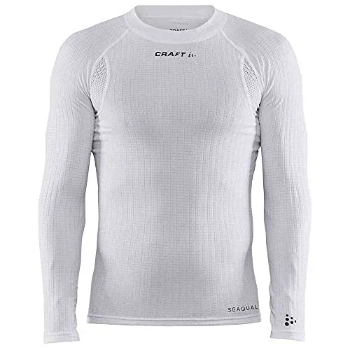 Craft Active Extreme X CN LS Baselayer Herren, Weiß, L - Sportunterwäsche für Herren mit Waffelstrick-Design und Coolmax Air-Technologie für optimales Temperaturmanagement und hohen Feuchtigkeitstransport bei kalten Temperaturen.