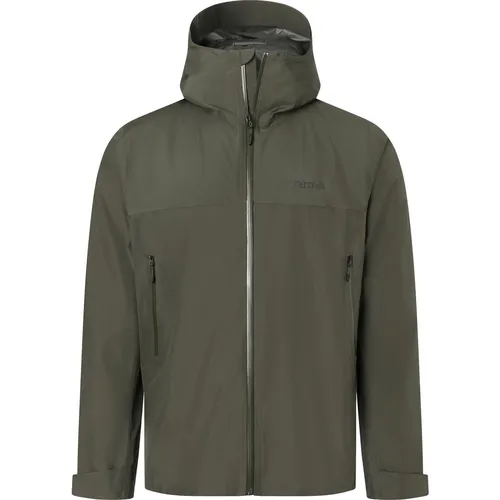 Marmot Minimalist Pertex Jacket nori (4859) S - Wasserdichte Hardshell Jacke für Männer, atmungsaktiv und aus 100% recyceltem Polyester, ideal für Wanderungen bei jedem Wetter mit verstellbarer Kapuze und Belüftungsreißverschlüssen.