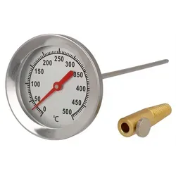 Lantelme Grillthermometer 500 Grad, 2-tlg. Set 30cm und 45cm - Grillzubehör mit Einbauthermometer für Grill, Backofen oder Pizzaofen, ideal für präzise Temperaturmessung bis 500 Grad.