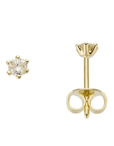 Firetti Paar Ohrstecker Schmuck Geschenk Gold 750 Ohrschmuck Solitär, mit Brillant - Krappenfassung