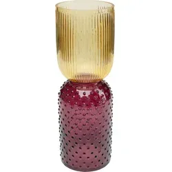 Kare-Design Handgemachte Glasvase in Gelb und Lila in gelb von KARE