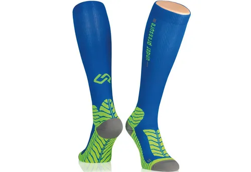 under pressure Kompressionsstrümpfe Runattack - Sport Kompressionssocken blau 43-46 - Herrensocken mit starker Kompression für optimale Leistung beim Laufen, Trailrunning und Triathlon. Ideal für Sportler, die Wert auf Regeneration und Unterstützung legen.