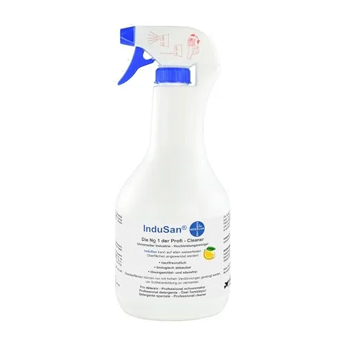 HERRLAN® InduSan Reinigungskonzentrat – 1000 ml Sprühflasche - Industrie-Allzweckreiniger mit Citrus-Duft - Stark gegen Schmutz – Schonend zur Oberfläche - Made in Germany