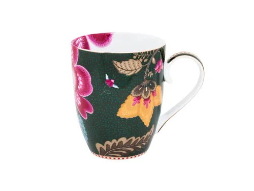 PiP Studio Becher Fantasy Green Henkelbecher 0,35l, Porzellan