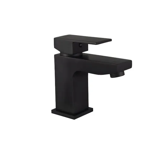 HOME DELUXE Waschtischarmatur AQUATIC - Elegante Badarmatur in Chrome und Schwarz - Moderne Waschtischarmatur für Waschbecken, aus hochwertigem Messing, inklusive Flexschläuche für einfache Montage.