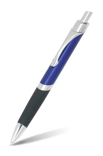 Online Druck-Kugelschreiber Sporty Blau, Aluminium-Kulli, auswechselbarer Mine, dokumentenecht, blau schreibend, Metallclip