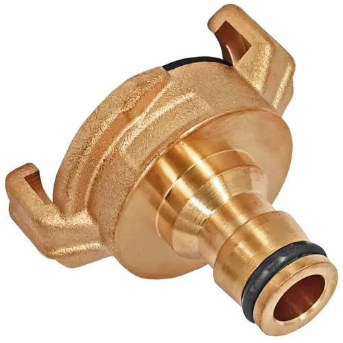 Schnellkupplung Adapter aus Messing Übergang Stück Stecker für Steckkupplung passt für Gardena GEKA GK Klauen Kupplung Bajonett Verschluss Anschluss Wasser Schlauch Garten