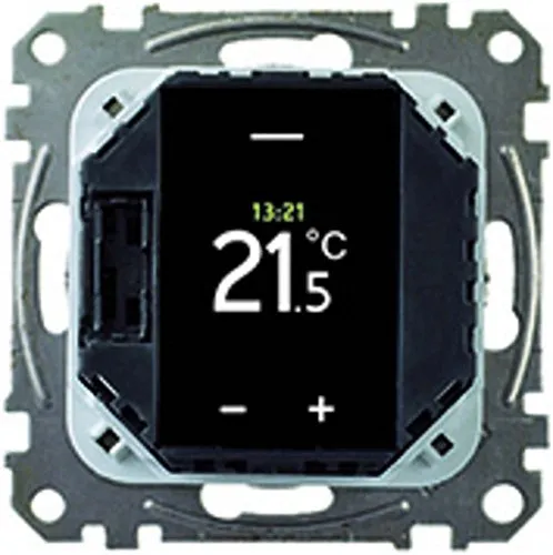 Merten MEG5776-0000 Temperaturregler-Einsatz mit Touch-Display - Zeitschaltuhren mit programmierbarem Temperaturregler-Einsatz, ideal für individuelle Heizsteuerung und Energieeinsparung durch verschiedene Betriebsmodi.