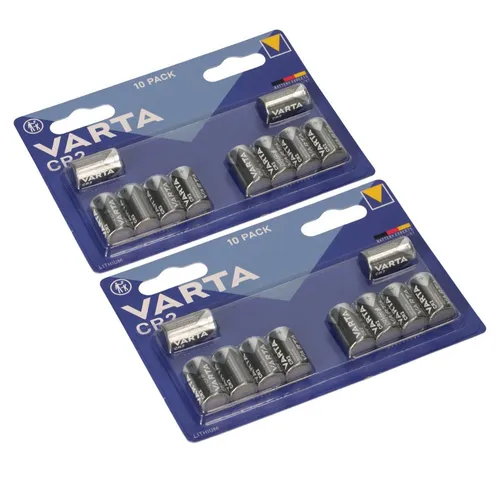 Varta 20x CR2 3V Photo Blister Batterie - Einweg-Batterien mit 20x CR2 3V Lithium, ideal für professionelle Fotografie und extreme Bedingungen – zuverlässige Energie für ununterbrochene Aktivitäten!