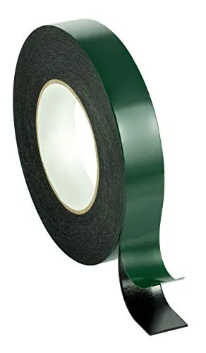 POPPSTAR 1x Doppelseitiges Schaumstoff-Klebeband, Montage-Band (10m x 25mm x 1mm), schwarz